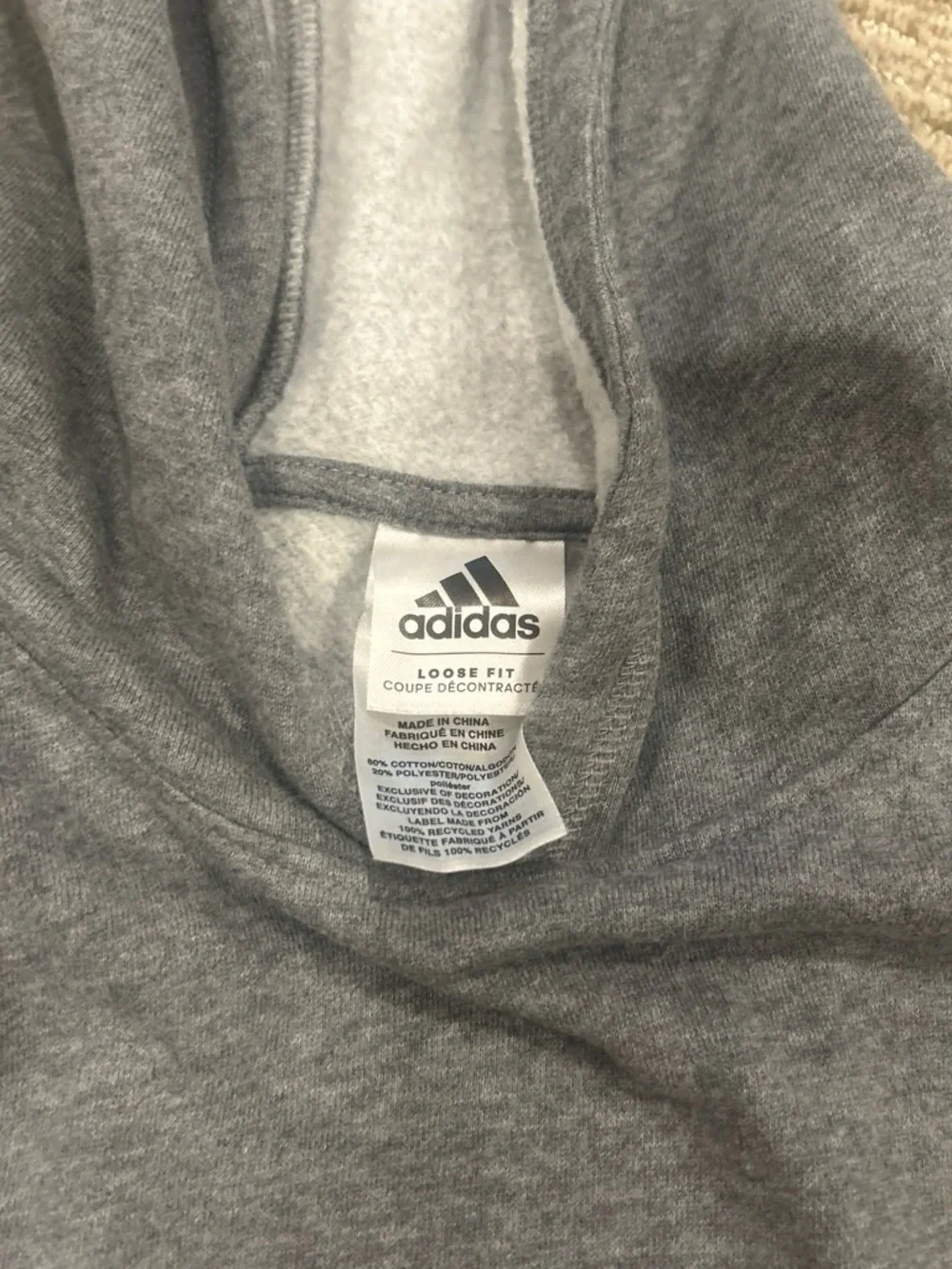 adidas gray crewneck
